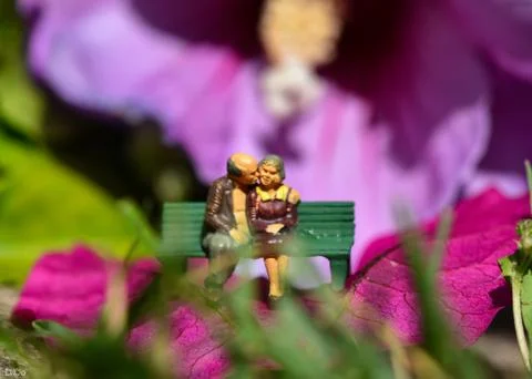 Miniaturefigures in scene Stock Photos