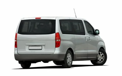 Minibus back view Fotos Stock