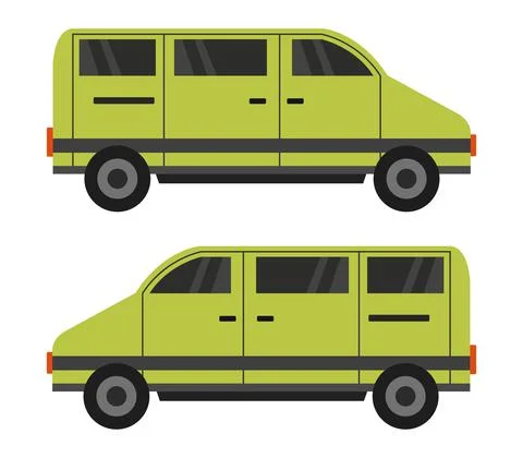 Minibus icon illustrated in vector on white background Stock Illustration
