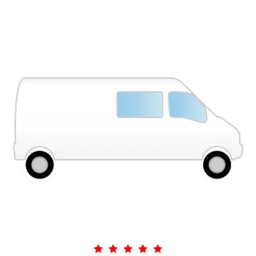 Minibus it is icon . Stock Illustration