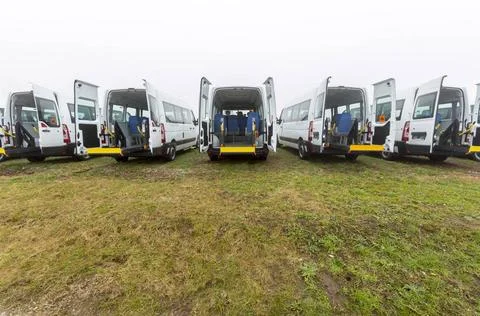 Minibus physically disabled Minibus for physically disabled people. Copyri... Stock Photos