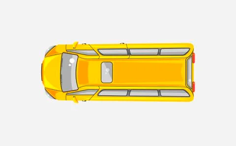 Minibus top view Stock Illustration