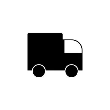 Minibus, Van Mini Bus Flat Vector Icon Stock Illustration