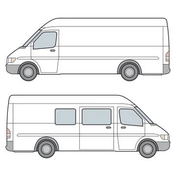 Minibus. vector illustration Stock Illustration