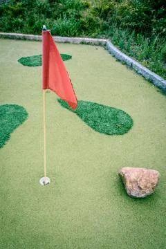 Minigolf cource Stock Photos