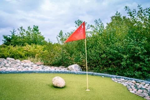 Minigolf cource Stock Photos