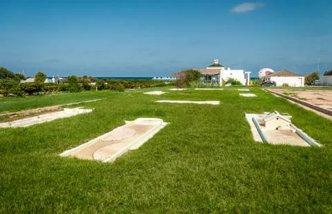 Minigolf course Stock Photos