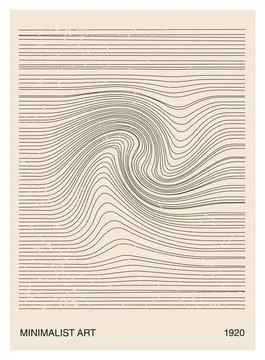 Minimal 20s geometric design poster with primitive shapes Stock Illustration