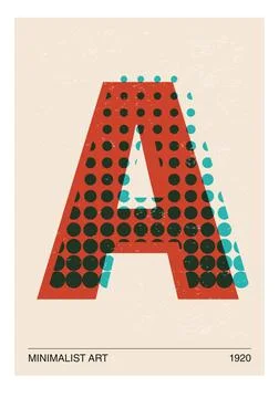 Minimal 20s geometric design poster 스톡 일러스트