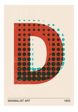 Minimal 20s geometric design poster 스톡 일러스트