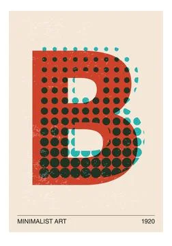 Minimal 20s geometric design poster Illustrazione stock