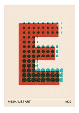 Minimal 20s geometric design poster 스톡 일러스트