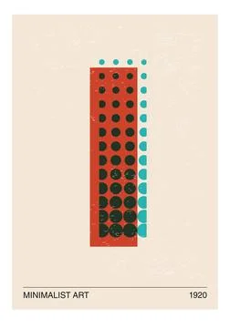 Minimal 20s geometric design poster 스톡 일러스트