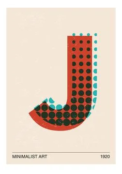Minimal 20s geometric design poster 스톡 일러스트