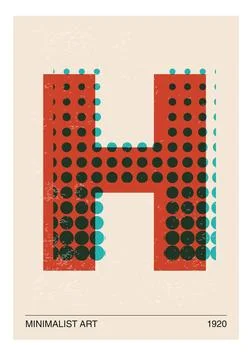 Minimal 20s geometric design poster 스톡 일러스트