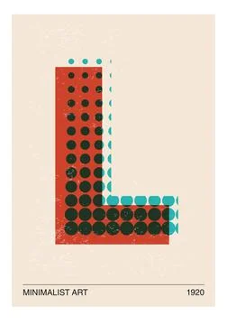 Minimal 20s geometric design poster 스톡 일러스트