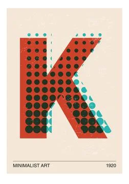 Minimal 20s geometric design poster 스톡 일러스트