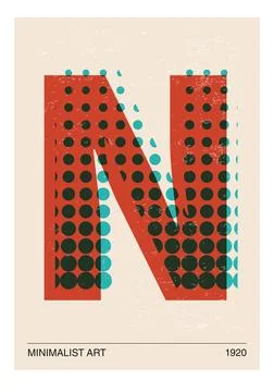 Minimal 20s geometric design poster Illustrazione stock