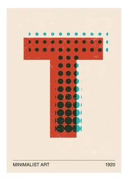 Minimal 20s geometric design poster 스톡 일러스트