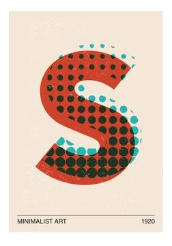 Minimal 20s geometric design poster 스톡 일러스트