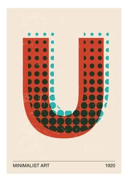 Minimal 20s geometric design poster 스톡 일러스트