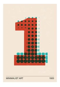 Minimal 20s geometric design poster Stockillustratie