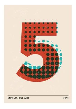 Minimal 20s geometric design poster 스톡 일러스트
