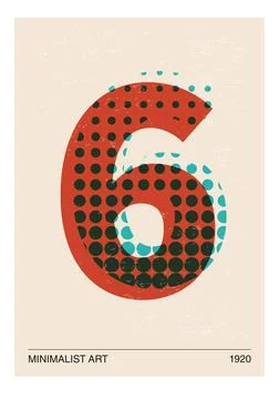 Minimal 20s geometric design poster Stockillustratie