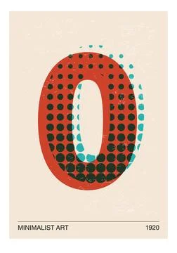 Minimal 20s geometric design poster Stockillustratie