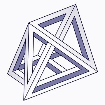 Minimal 3D Abstract Geometric Form Graphic Element Isolated Stock Illustration