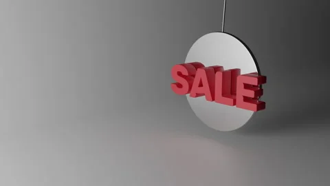 Minimal 3d Animation With Text Message Sale Stock Footage 139436366