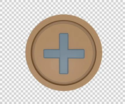 Minimal 3d Illustration circle with a plus icon. add button sign 3d render. Illustrazione stock