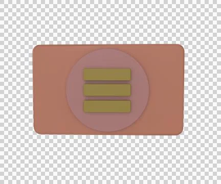 Minimal 3d Illustration Hamburger menu. List menu button 3d render. イラスト素材