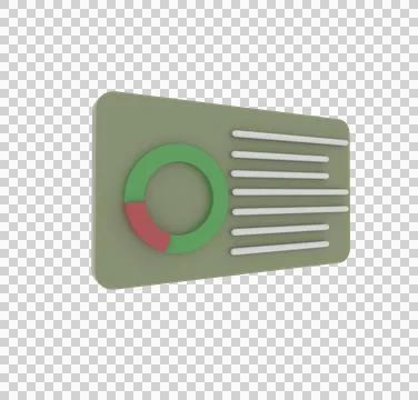 Minimal 3d Illustration progress, Pie chart, Planning and visualization of st Illustrazione stock