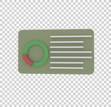 Minimal 3d Illustration progress, Pie chart, Planning and visualization of st Illustrazione stock