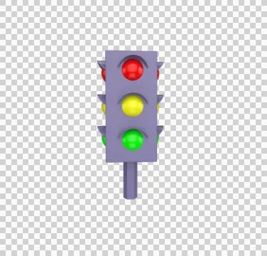Minimal 3d Illustration Traffic light, Traffic signal with Red, Yellow, and G Illustration