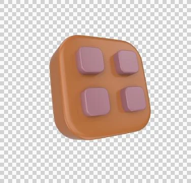 Minimal 3d Illustration user interface menu button 3d render. Stock Illustration