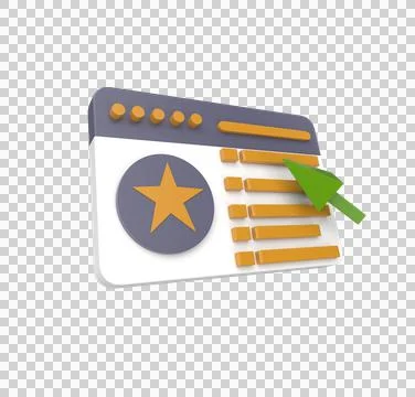 Minimal 3d Illustration Web UI-UX design, web development concept. Web design Stock Illustration