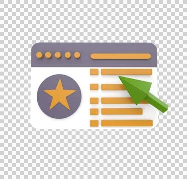 Minimal 3d Illustration Web UI-UX design, web development concept. Web design Stock Illustration