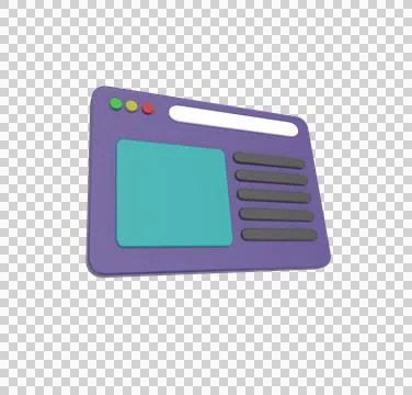 Minimal 3d Illustration Web UI-UX design, web page concept. Web design, computer イラスト素材