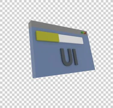 Minimal 3d Illustration Web UI or UX design, web page concept. Web design, co Stock Illustration
