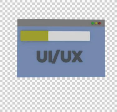 Minimal 3d Illustration Web UI or UX design, web page concept. Web design, co Stock Illustration