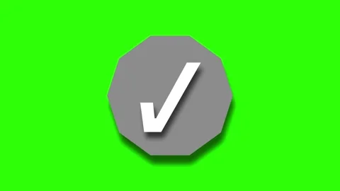 Minimal 3D Octagon Check Mark Animation Stock Footage 307960453