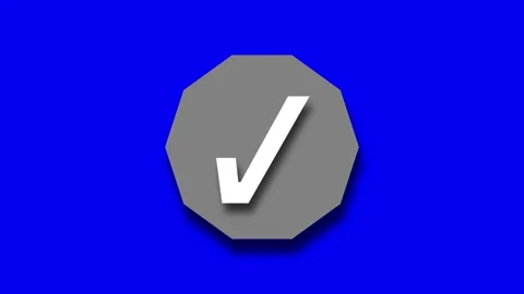 Minimal 3D Octagon Check Mark Animation Stock Footage 307960461