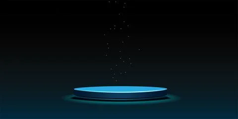 Minimal 3D Podium with Light and Gradient Background Stock Illustration