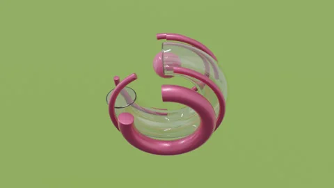 Minimal abstract 3D composition featuring geometric elements Stock Footage 338252007