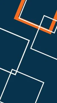 Minimal abstract artwork featuring crisp orange and white geometric lines c.. Ilustração Stock