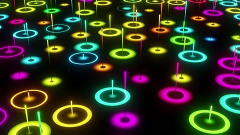 Minimal Abstract Backdrop With Digital Colorful Rain Effect Stock Footage 194433486