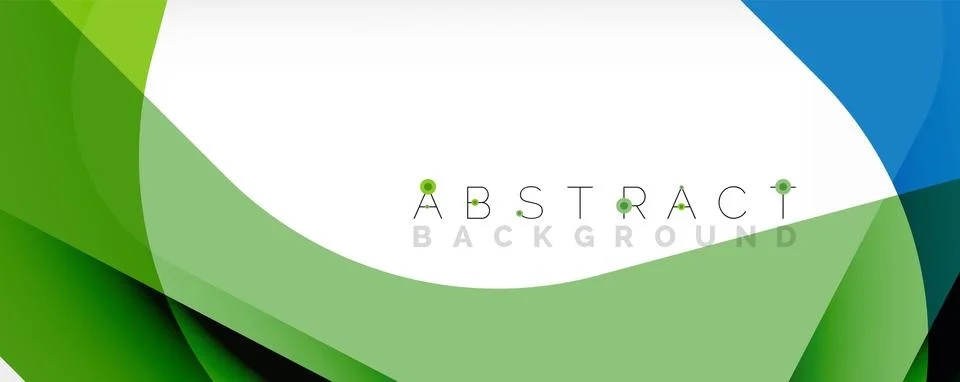 Minimal abstract background - color overlapping shapes on white with shadow Stock Illustration
