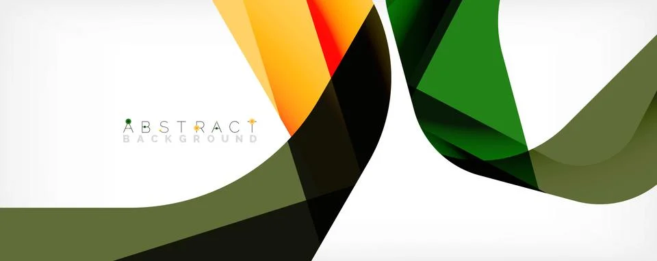 Minimal abstract background - color overlapping shapes on white with shadow 스톡 일러스트